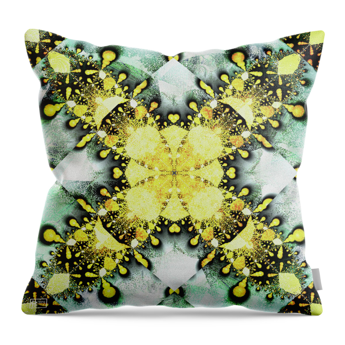 Abstract Throw Pillow featuring the digital art Pinned Down by Jim Pavelle