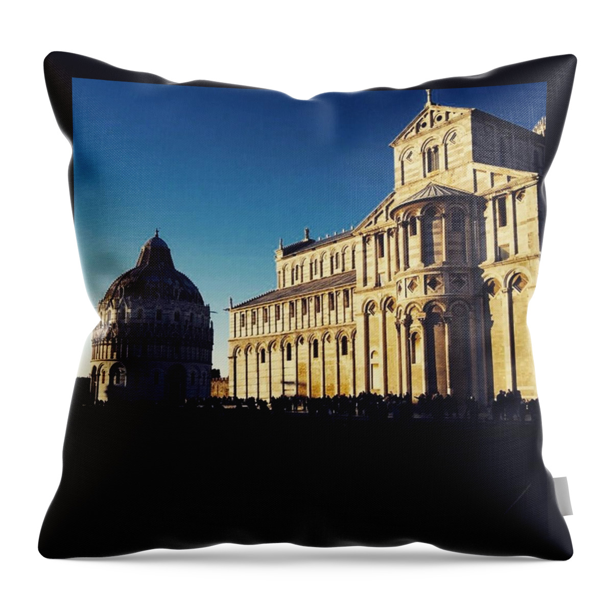 Duck Throw Pillow featuring the photograph Duomo di Pisa by Cristina Brandi