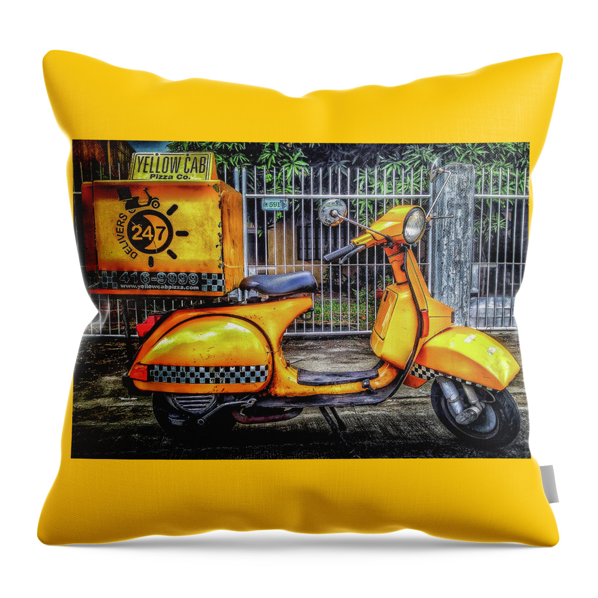 Pizza Throw Pillow featuring the photograph Pizza by Michael Arend