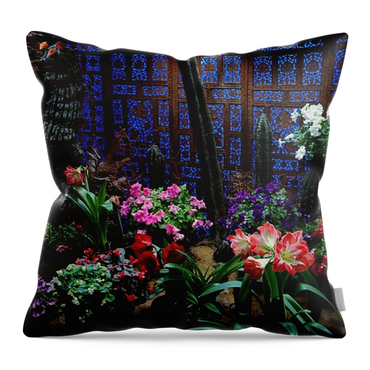 Flowers Throw Pillow featuring the photograph Place of Magic #1 by Rodney Lee Williams