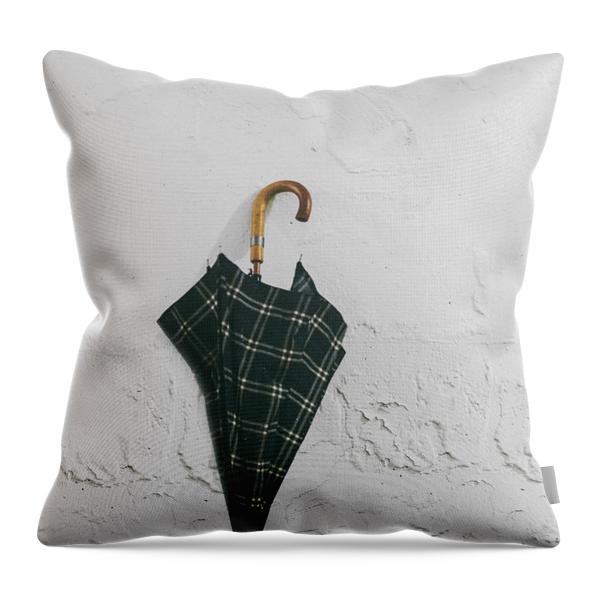 Umbrella Throw Pillow featuring the photograph Plaid by Margie Hurwich