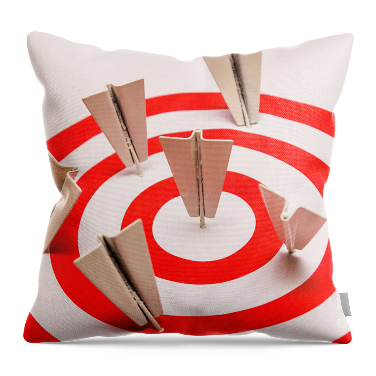 Goal Throw Pillow featuring the photograph Plane goal by Jorgo Photography