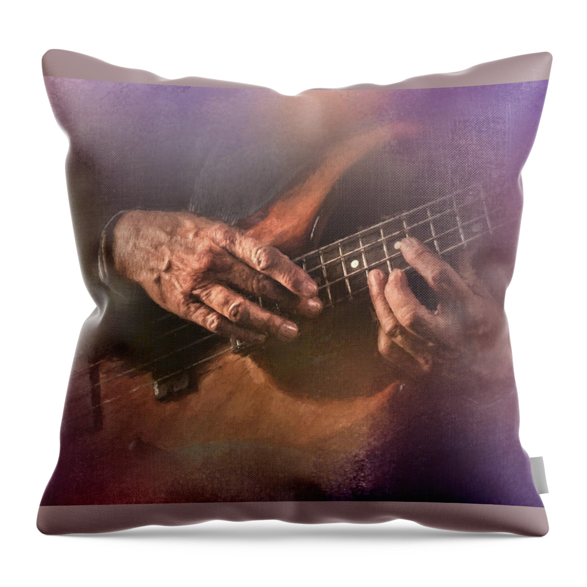 Bass Throw Pillow featuring the photograph Play Me Some Blues by David and Carol Kelly
