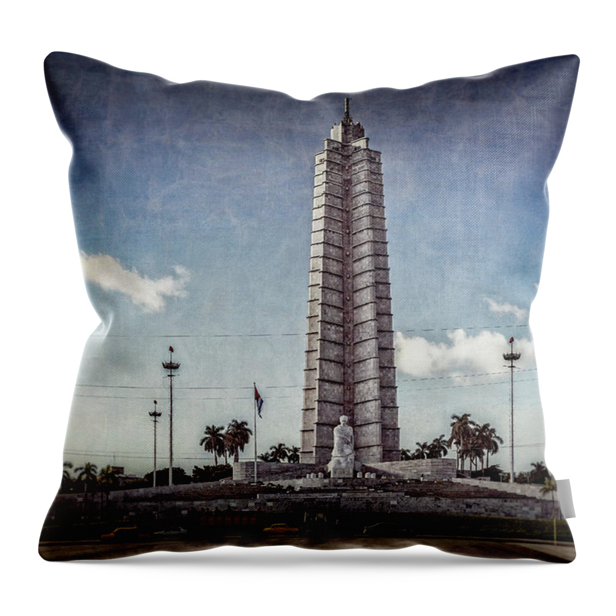 Architectural Photographer Throw Pillow featuring the photograph Plaza de la Revolucion by Lou Novick