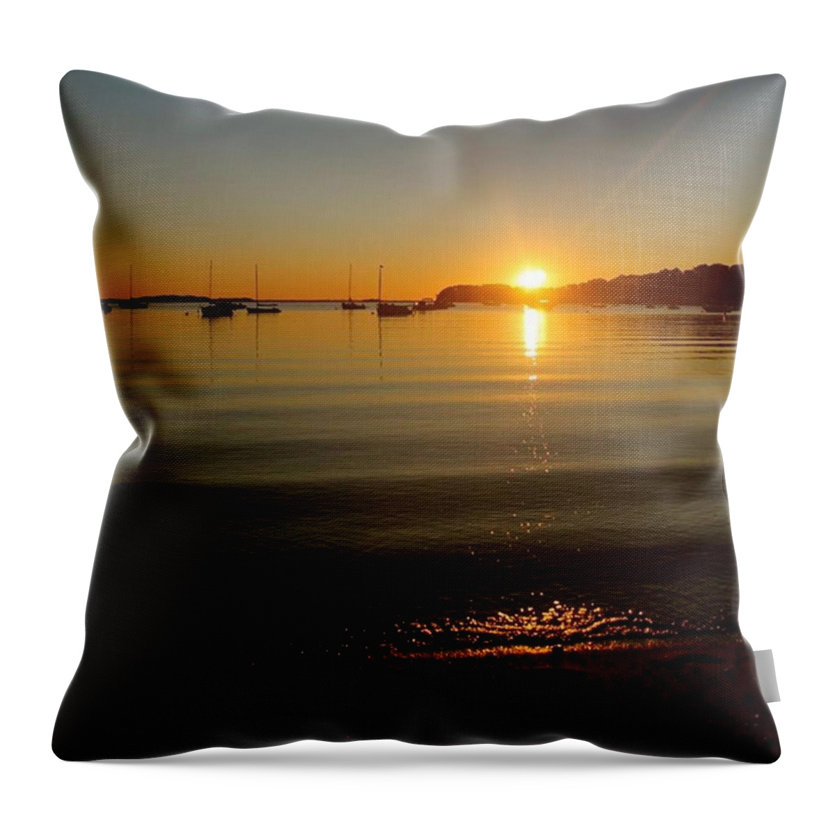 Sunset Throw Pillow featuring the photograph Pleasant Bay Sunrise by Justin Connor