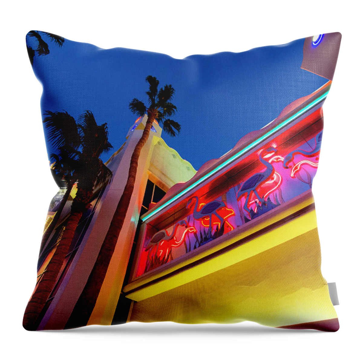 Las Vegas Throw Pillow featuring the photograph Plumage by Alex Lapidus