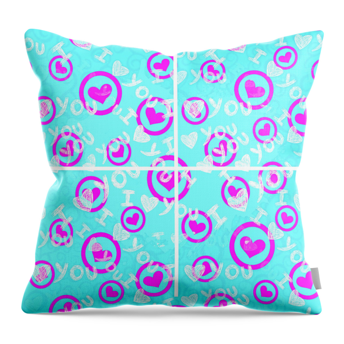 Jesus Throw Pillow featuring the digital art Plus D'amour by Payet Emmanuel