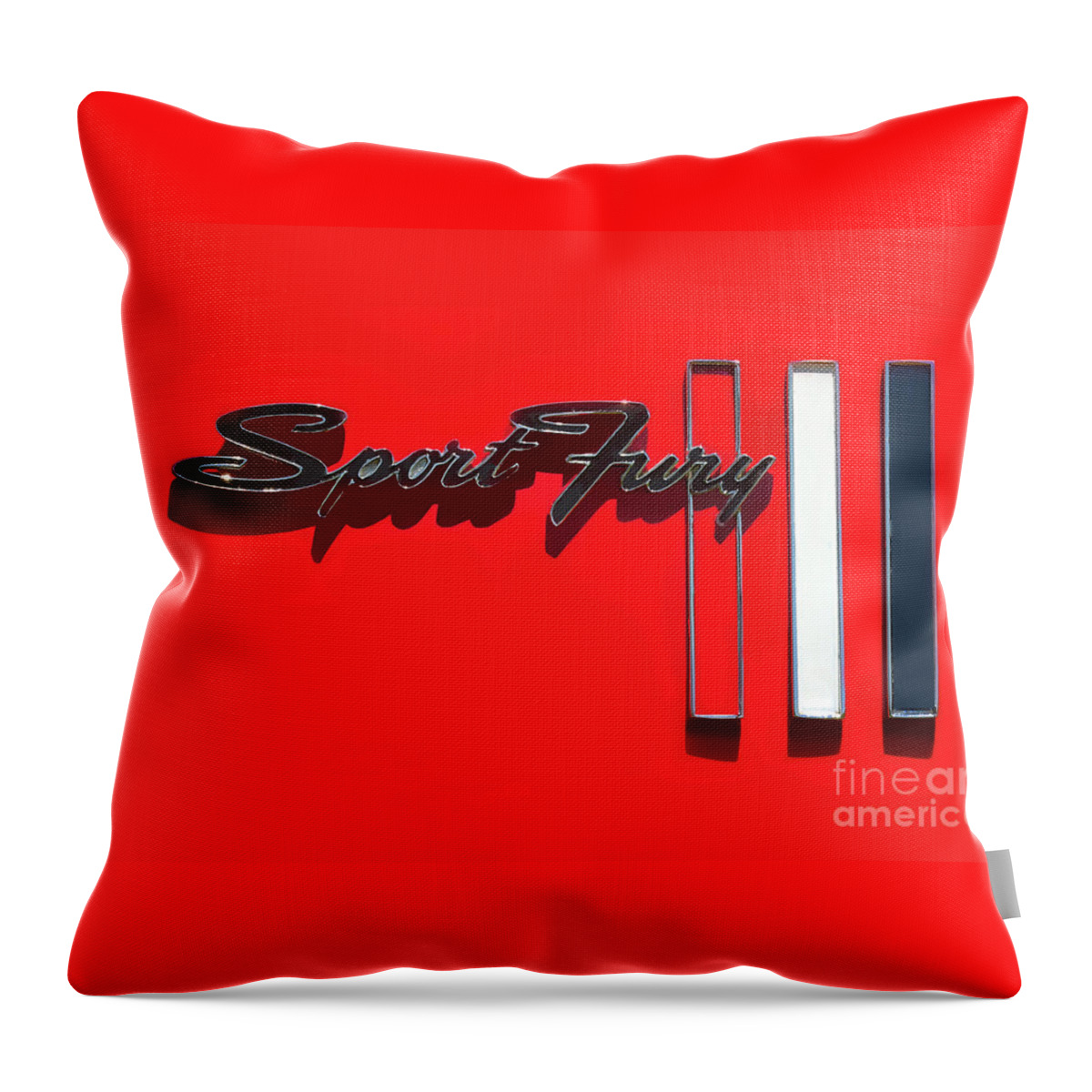 Plymouth Sport Fury Throw Pillow featuring the photograph Plymouth Sport Fury by Arttography LLC