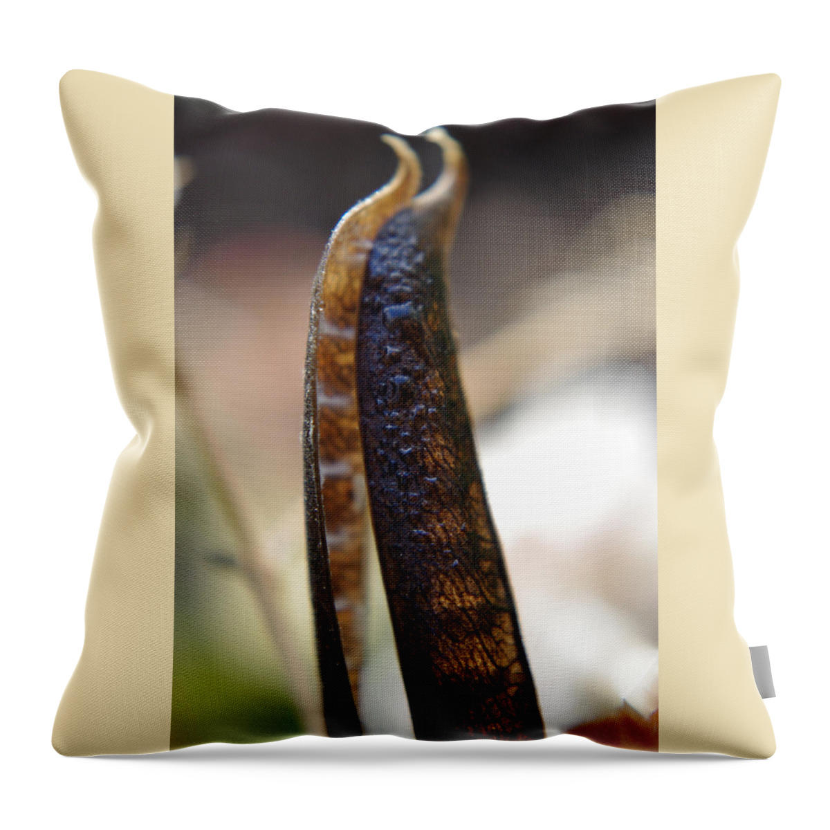 Adria Trail Throw Pillow featuring the photograph Pod Halves by Adria Trail
