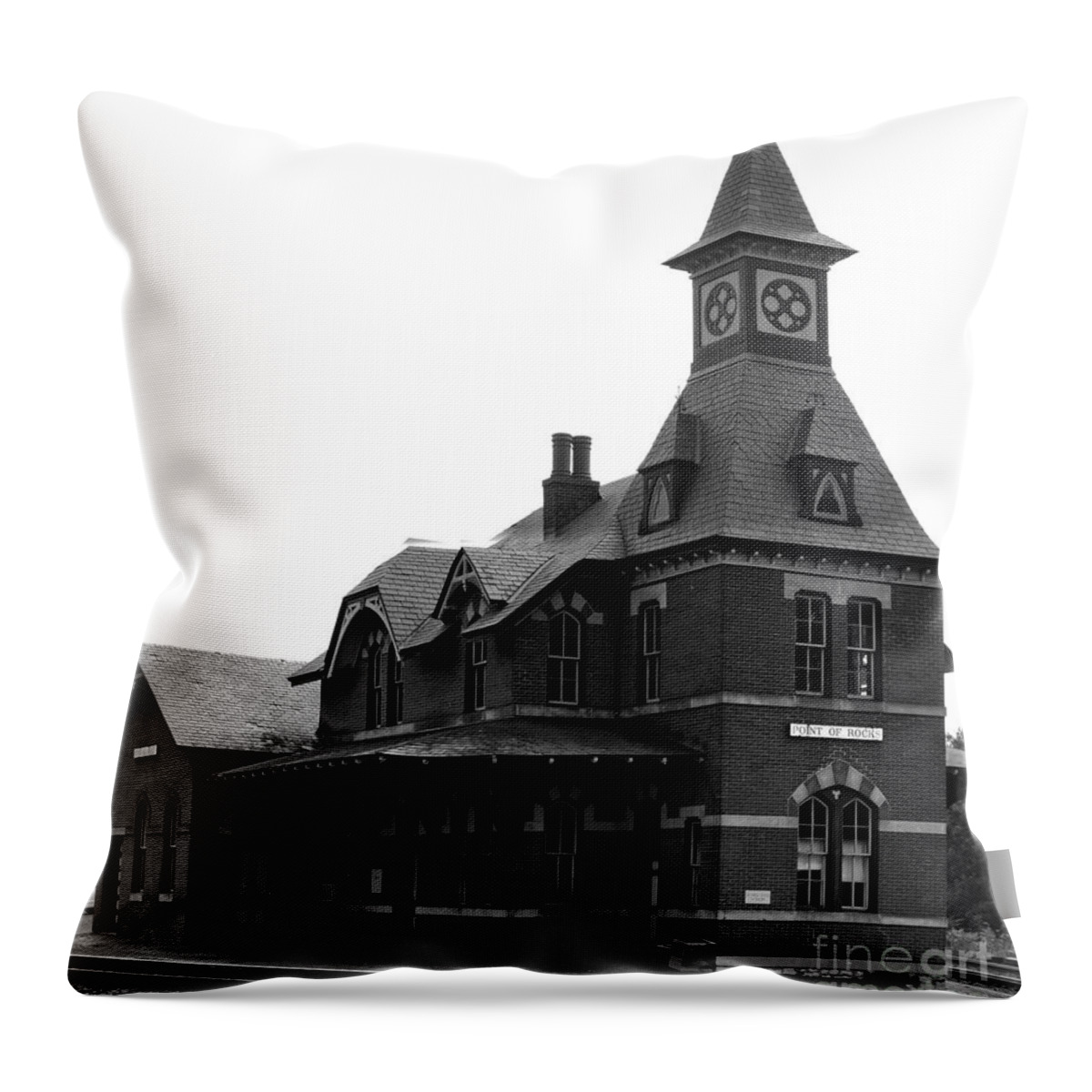 Train Throw Pillow featuring the photograph Point of Rocks III by Thomas Marchessault