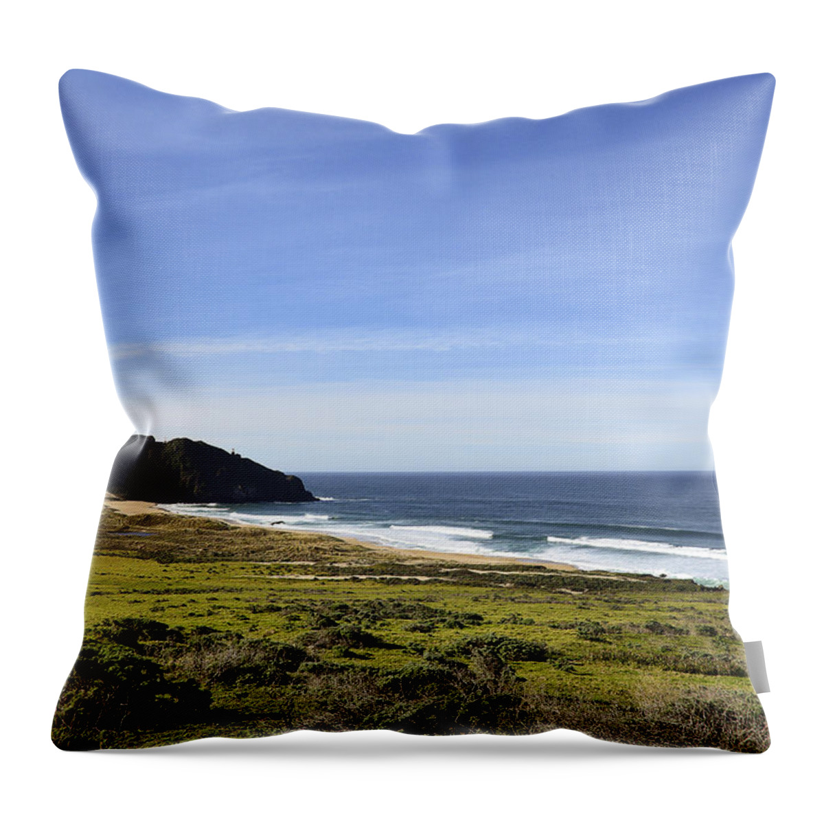 Point Sur Lighthouse Throw Pillow featuring the photograph Point Sur Lightstation by Kellie Prowse