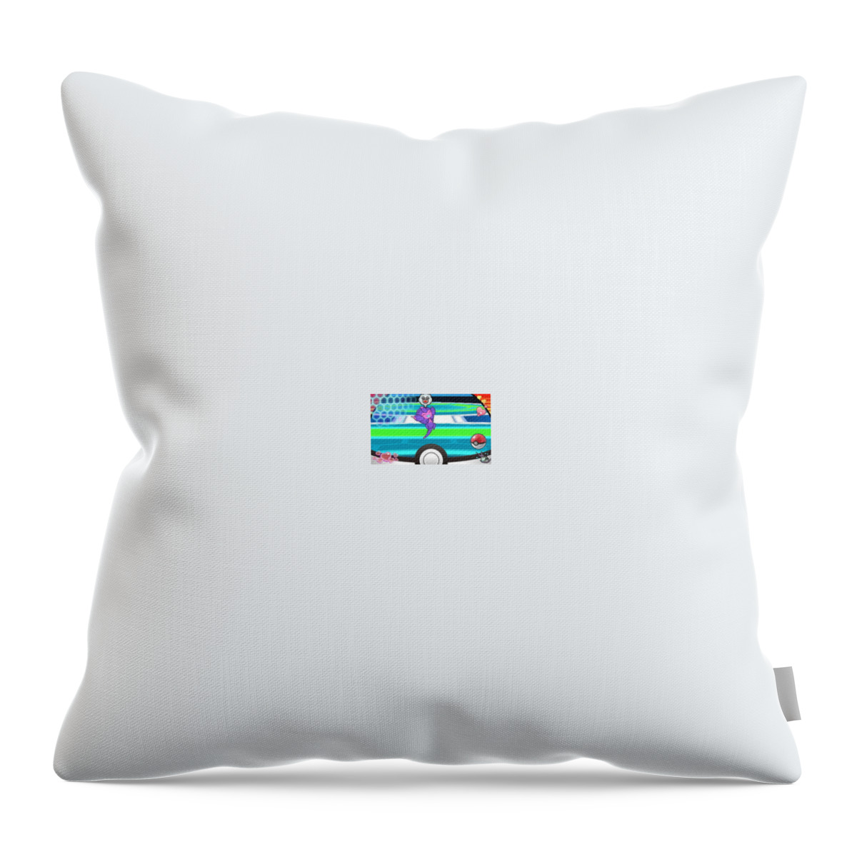 #poipole Throw Pillow featuring the digital art Poipole by Sari Kurazusi