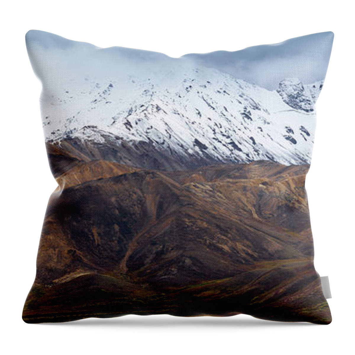 Polychrome Throw Pillow featuring the photograph Polychrome Mountains II by Scott Slone