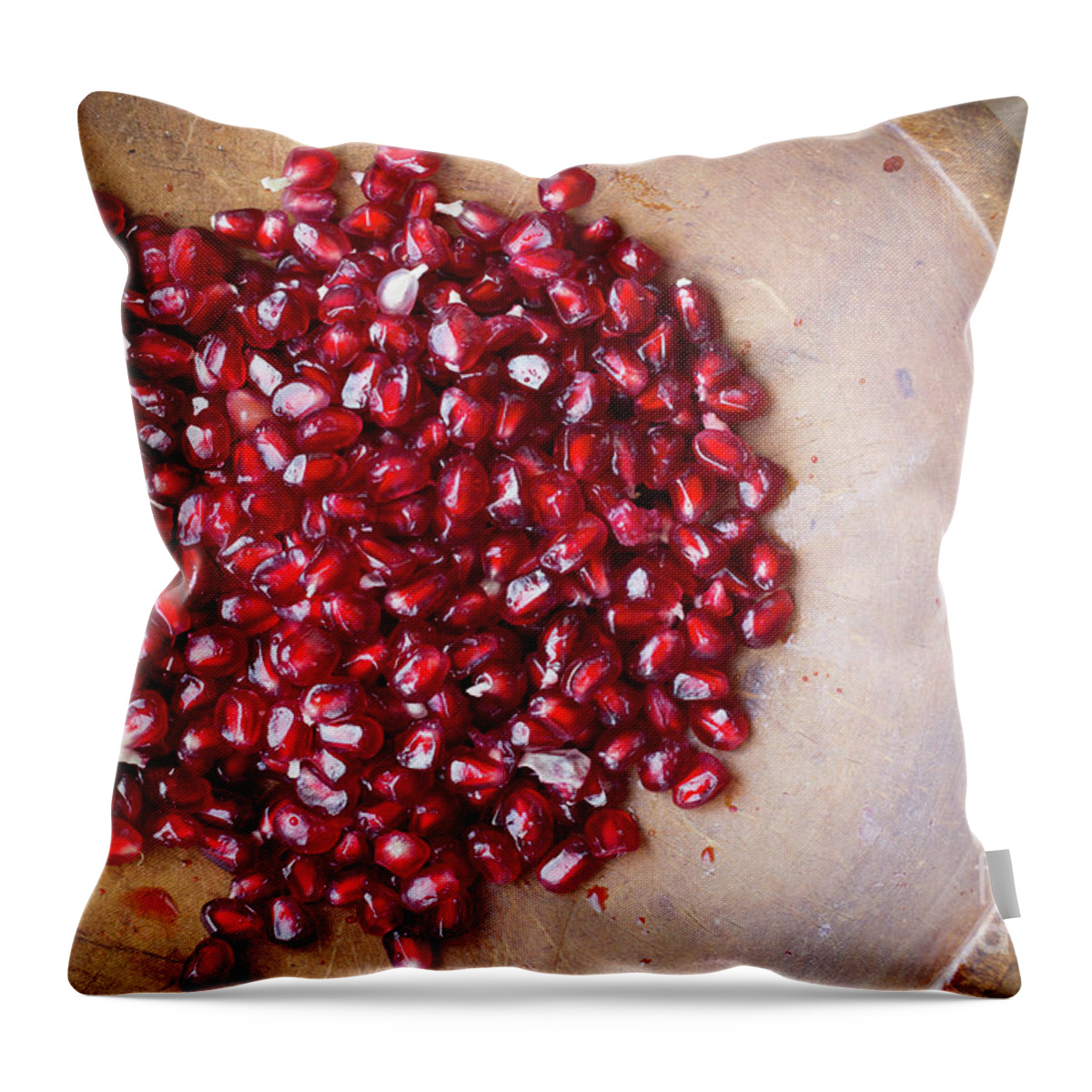 Food Throw Pillow featuring the photograph Pomegranate by Edward Fielding