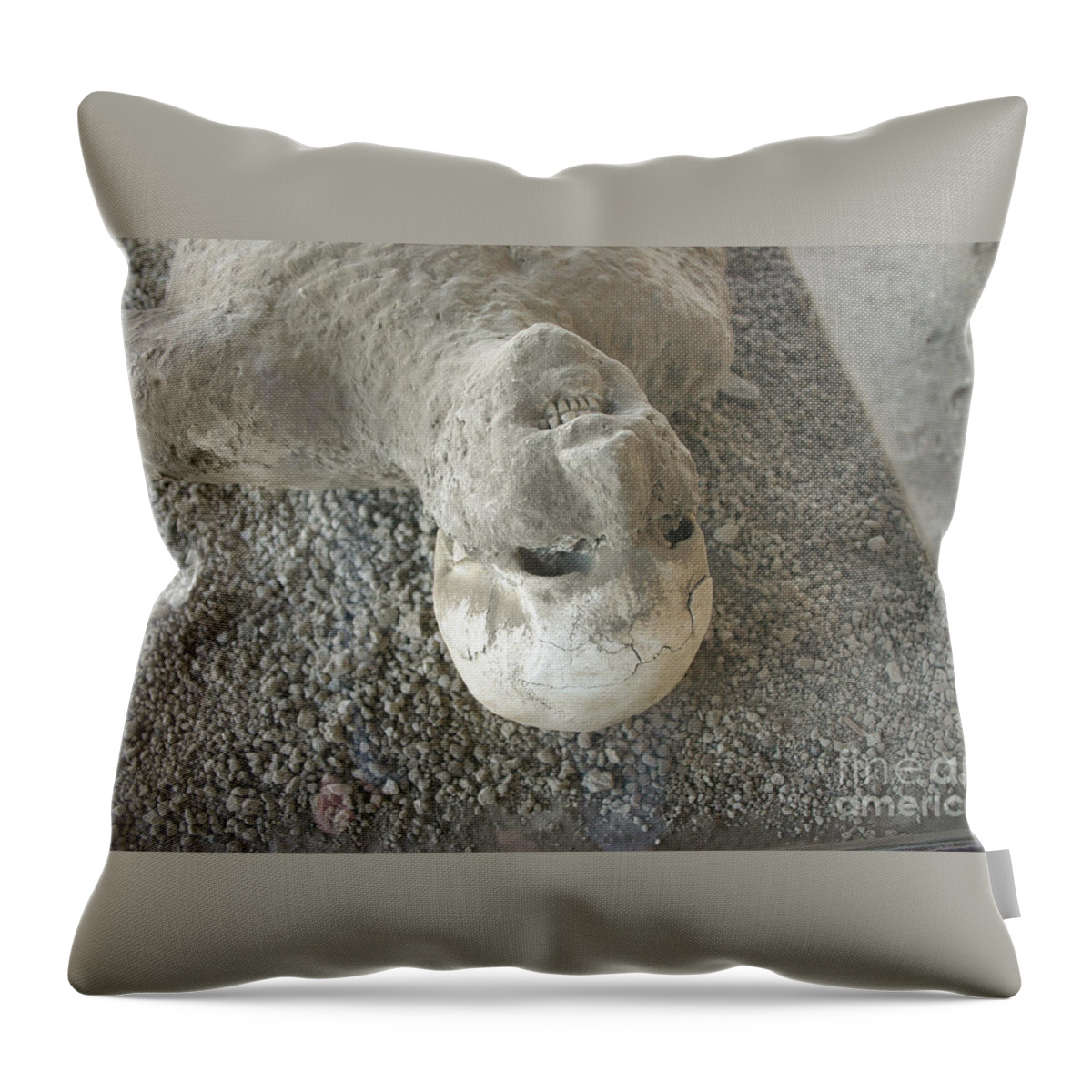 Ancient Throw Pillow featuring the photograph Pompei man by Patricia Hofmeester