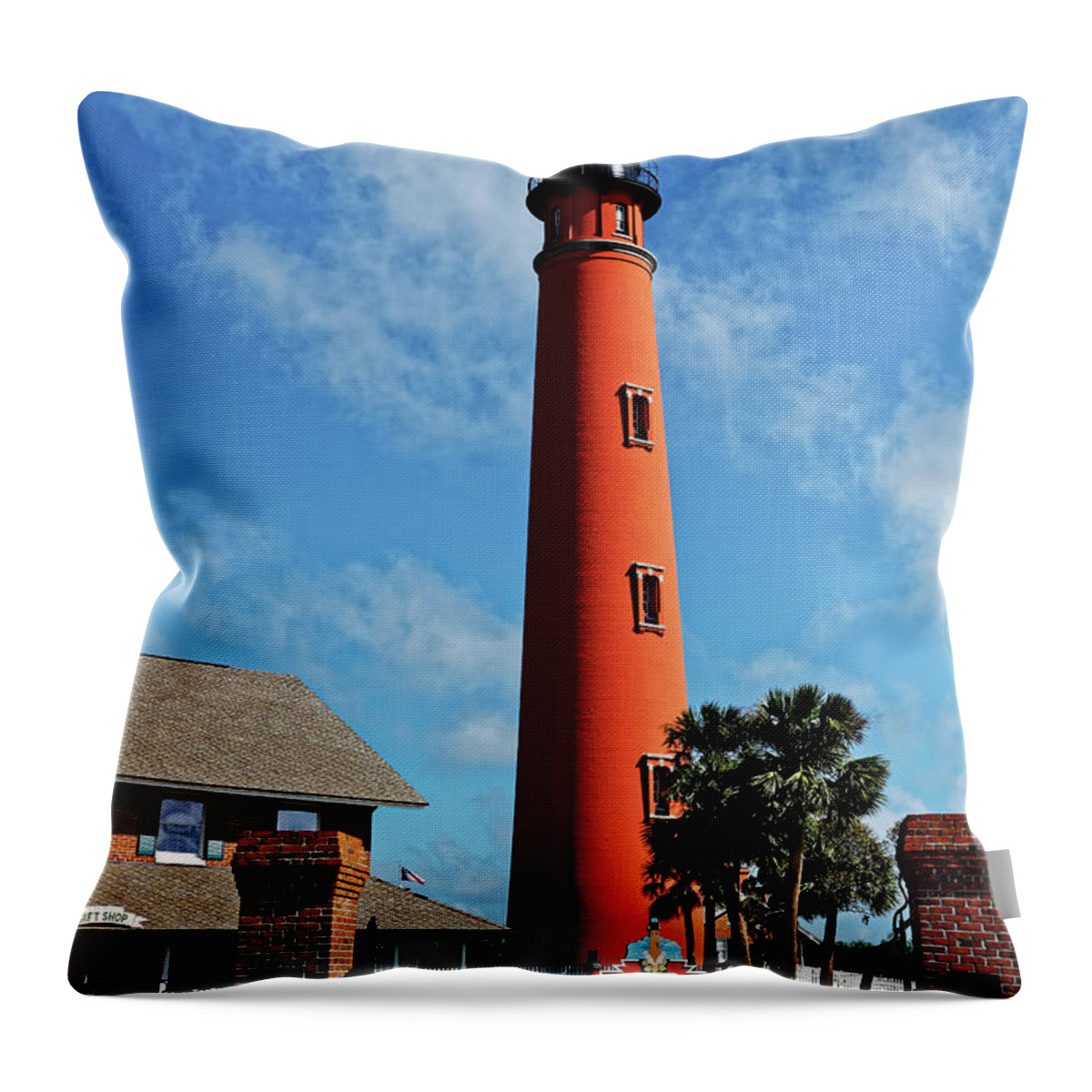 Ponce Inlet Throw Pillow featuring the photograph Ponce Inlet Light by Paul Mashburn