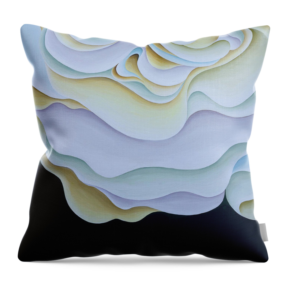 Zen Throw Pillow featuring the painting PondeRose by Amy Ferrari