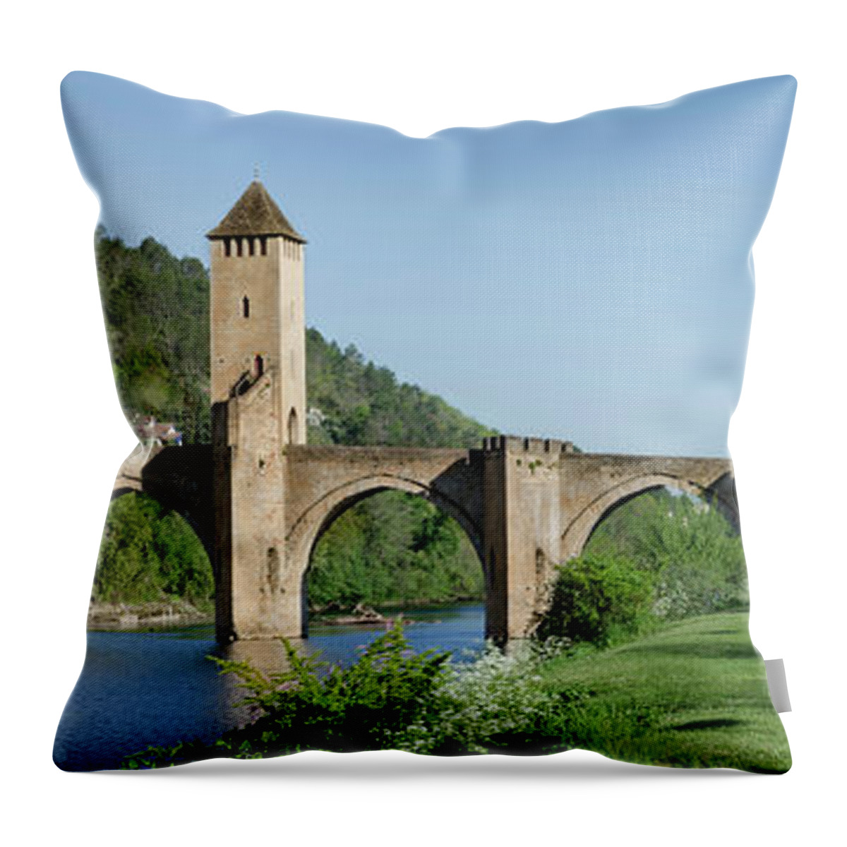 France Throw Pillow featuring the photograph Pont Valentre in Cahors by RicardMN Photography