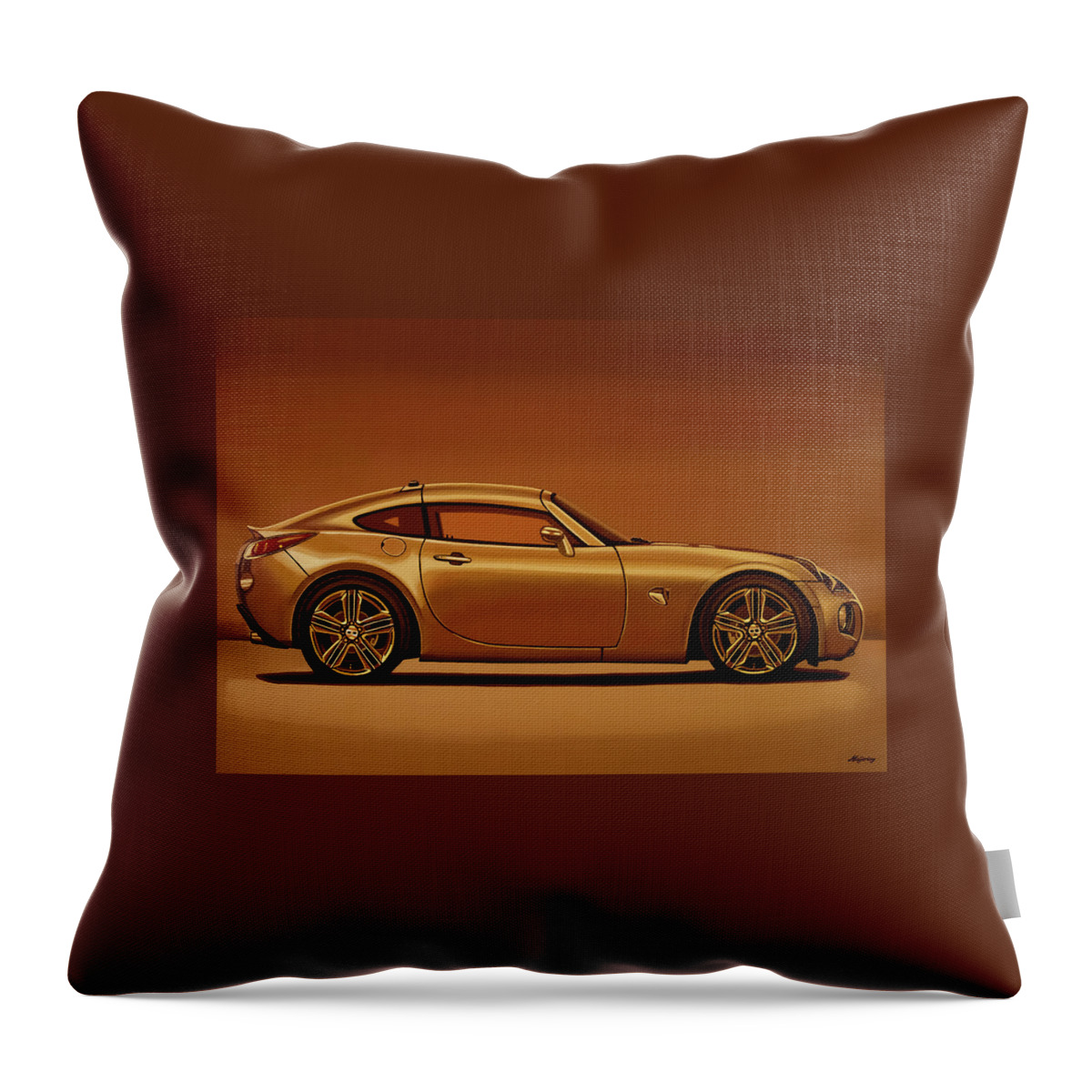 Pontiac Solstice Coupe Throw Pillow featuring the painting Pontiac Solstice Coupe 2009 Painting by Paul Meijering