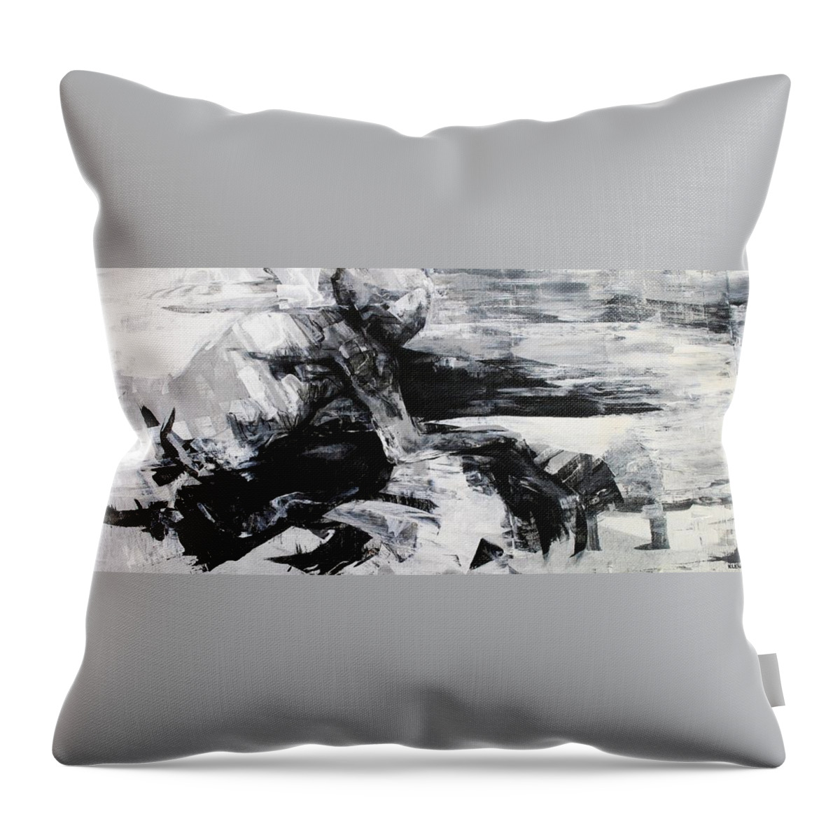 Pools Throw Pillow featuring the painting Pools of My Own Frustration by Jeff Klena