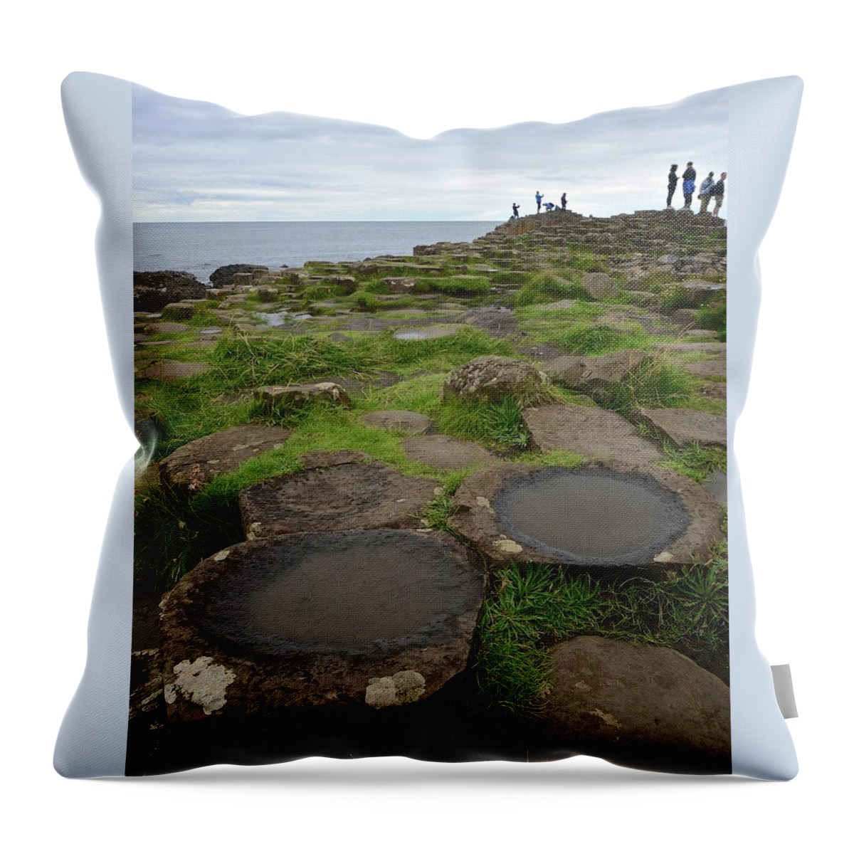 Pools Throw Pillow featuring the photograph Pools on the Giant's Causeway by Matt MacMillan
