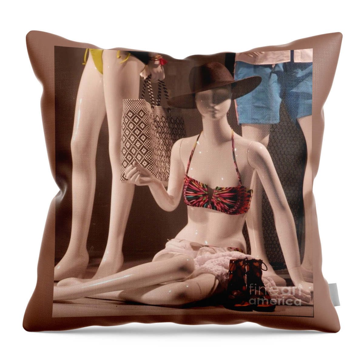Pools Throw Pillow featuring the photograph Poolside by Barbara Leigh Art