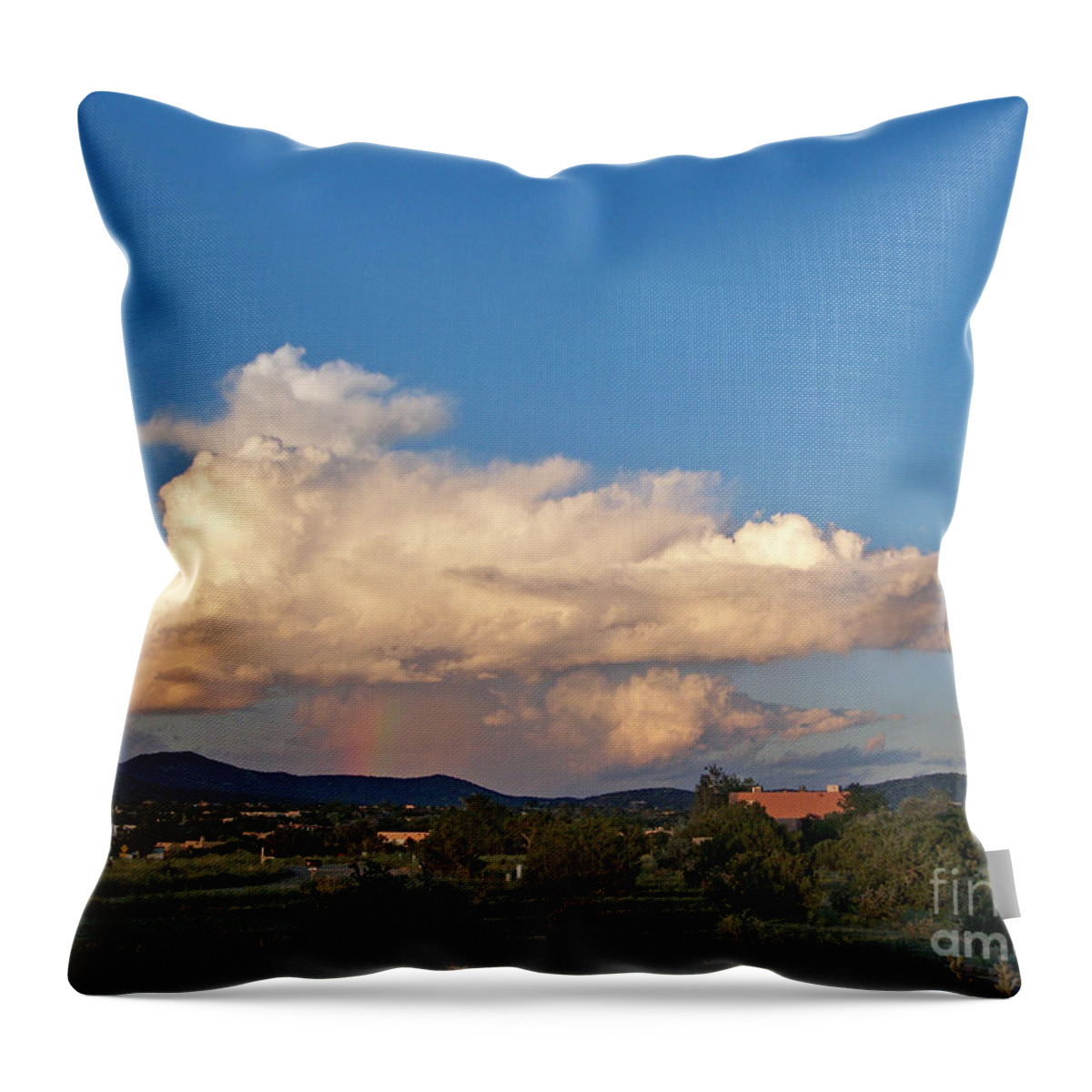 Landscape Throw Pillow featuring the photograph Portable Rainbow by Brian Commerford