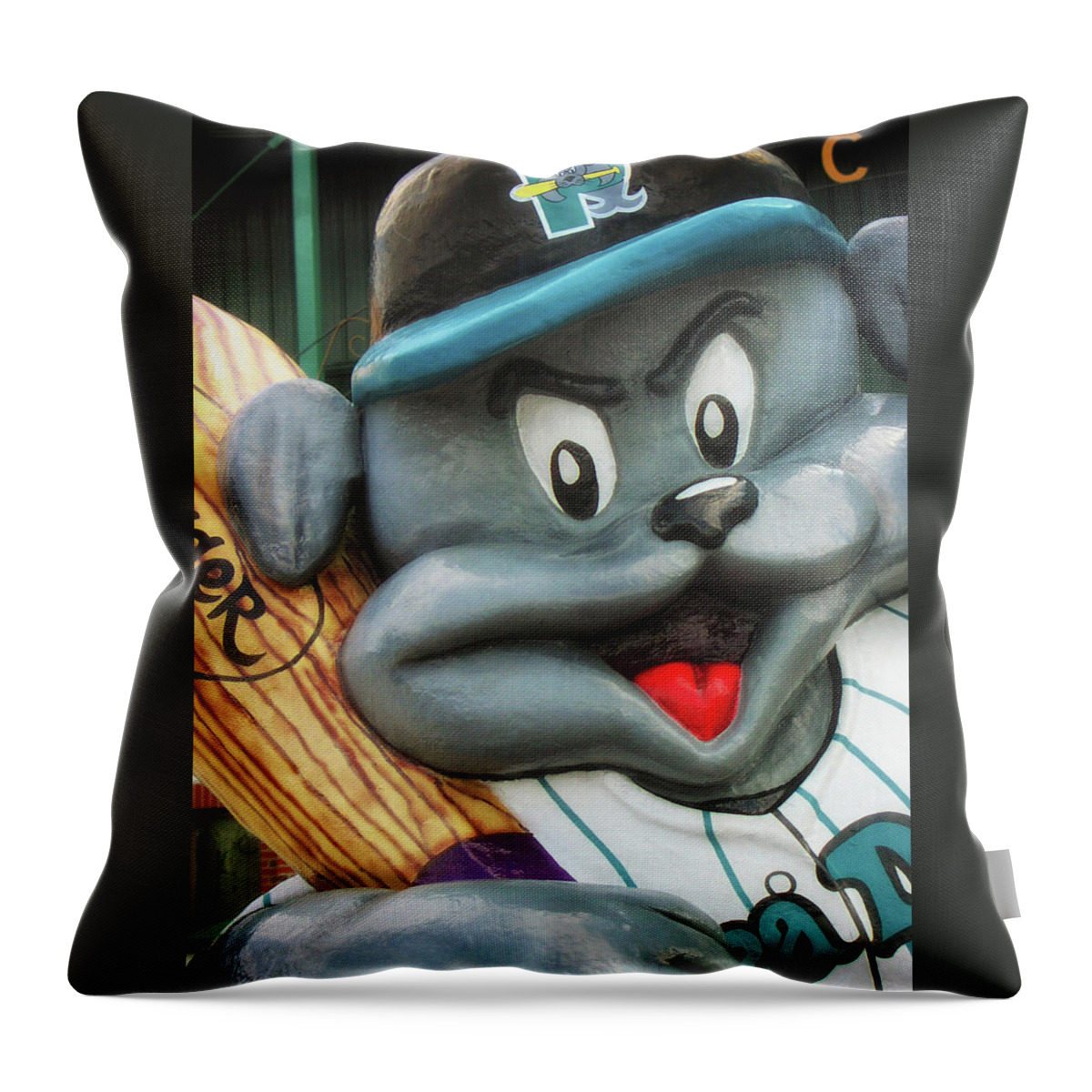 Sport Throw Pillow featuring the photograph Portland Sea Dogs by Mike Martin