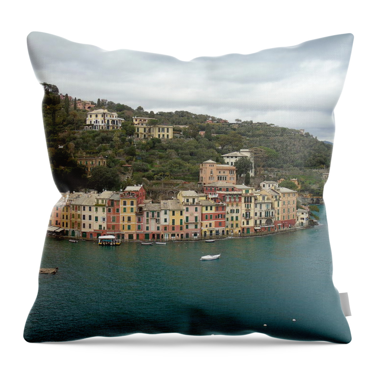 Italy Throw Pillow featuring the photograph Portofinio by Yohana Negusse