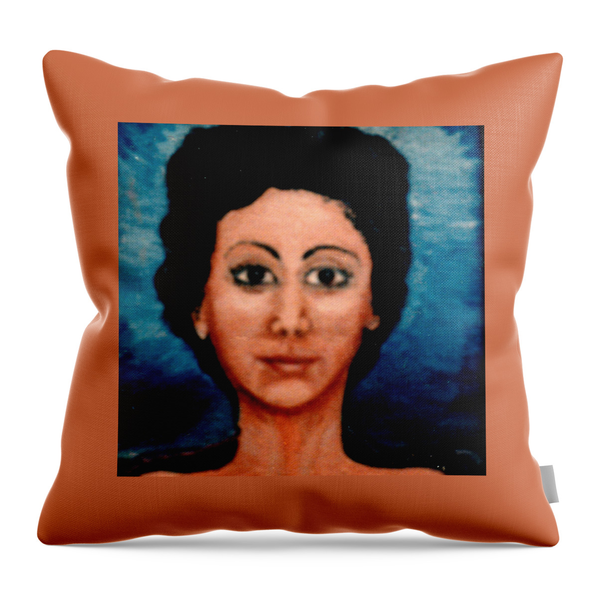 Emma Throw Pillow featuring the painting Portrait Of Emma Age 28 by Mackenzie Moulton