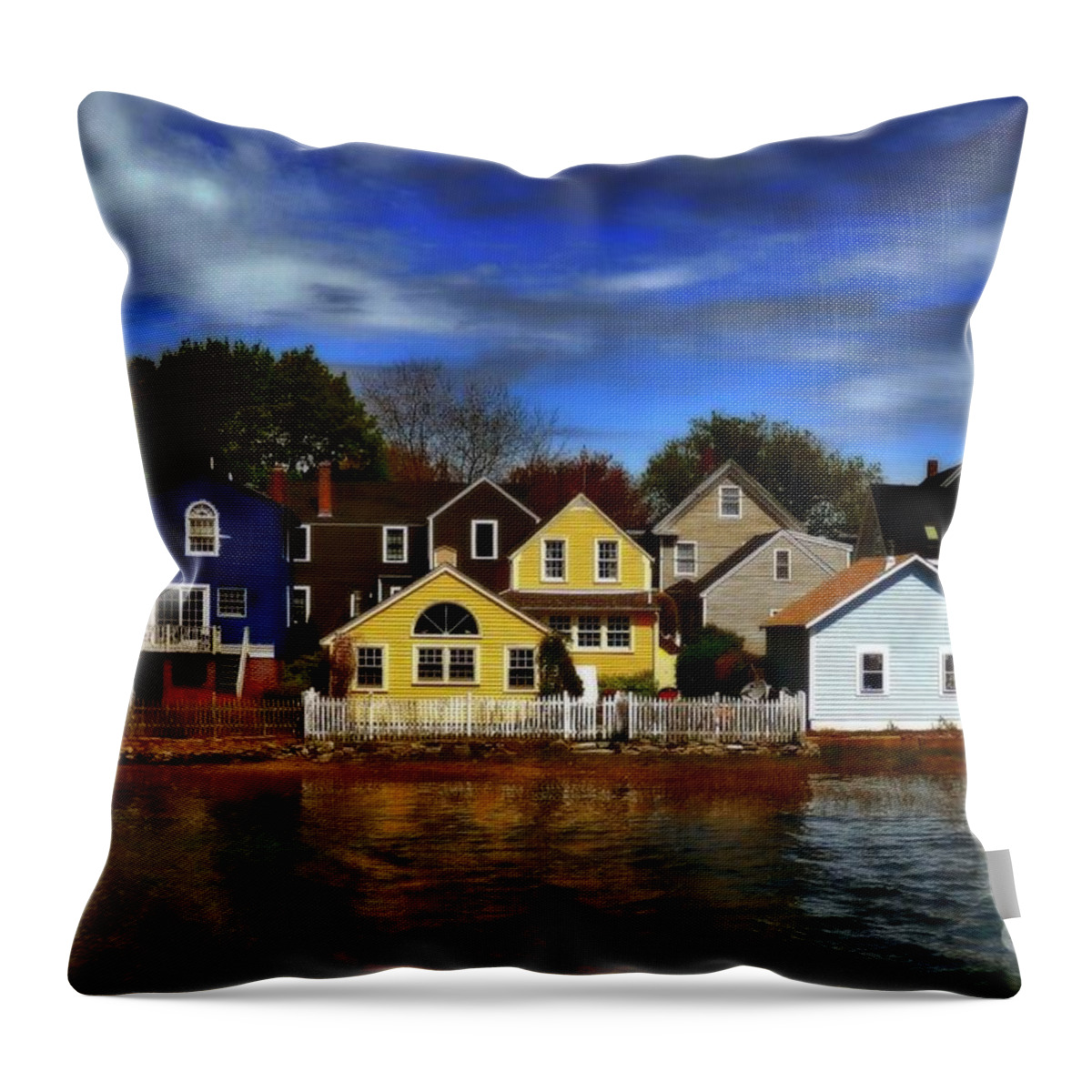 Historic Throw Pillow featuring the photograph Portsmouth Neighborhood by Marcia Lee Jones