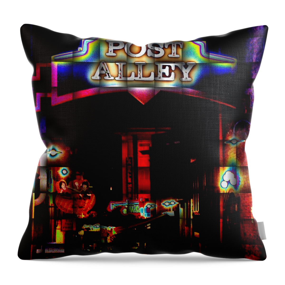 Seattle Throw Pillow featuring the photograph Post Alley Weave by Tim Allen