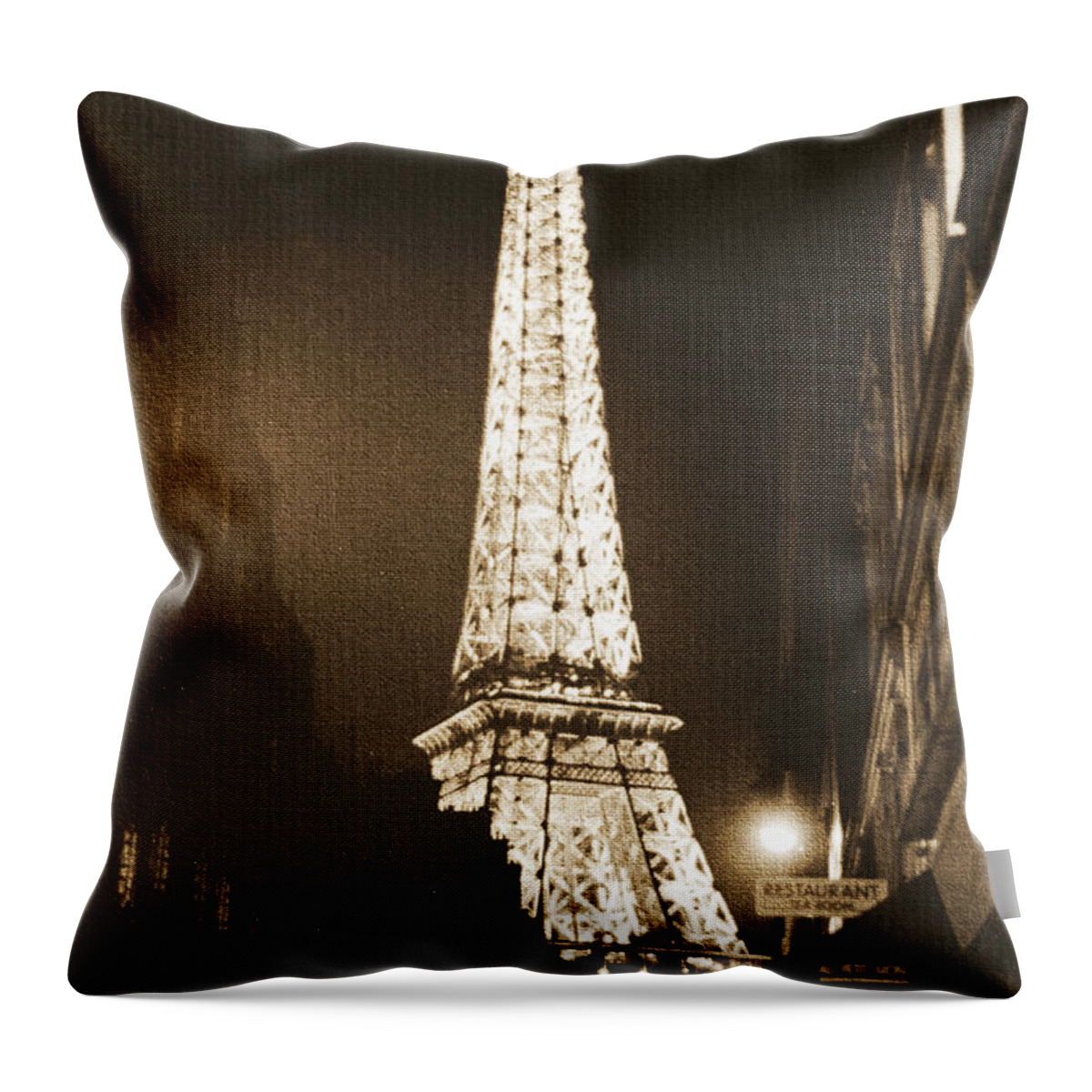 Paris Throw Pillow featuring the photograph Postcard from Paris- Art by Linda Woods by Linda Woods