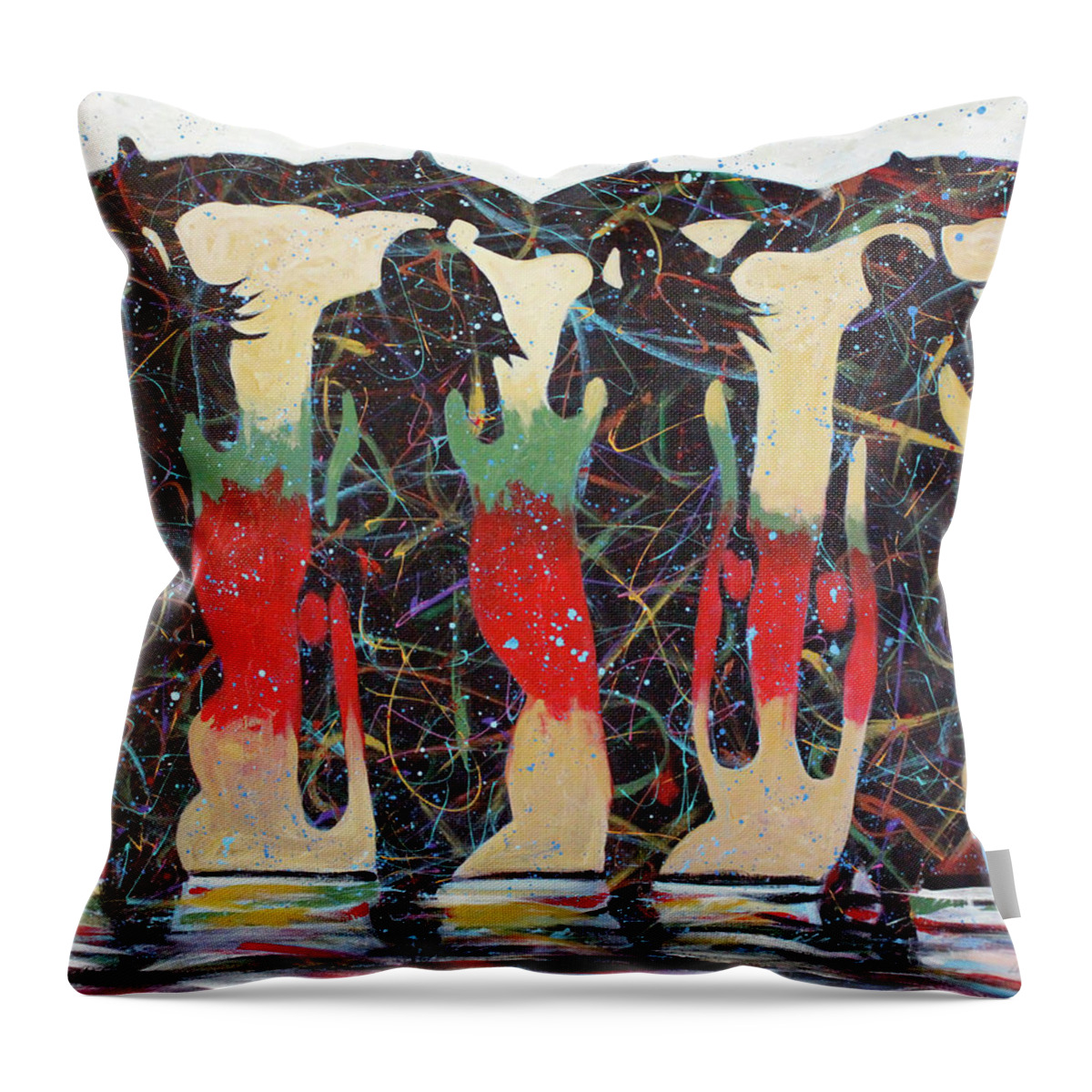 Rain Throw Pillow featuring the painting Powerhouse by Lance Headlee