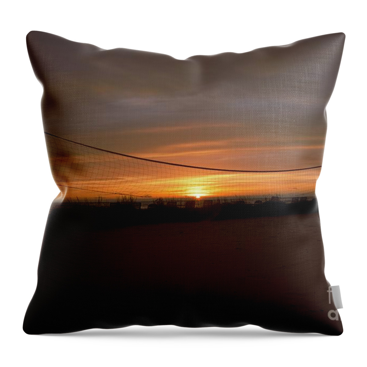 Sunrise Throw Pillow featuring the photograph Pre-game by John Fabina