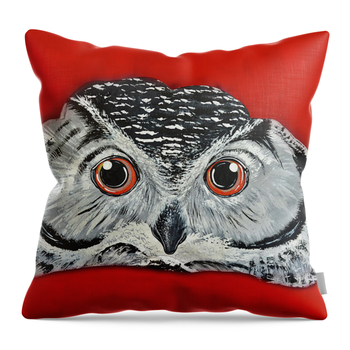 Owl Throw Pillow featuring the photograph Precocious Owl #3 by Jeff Cooper