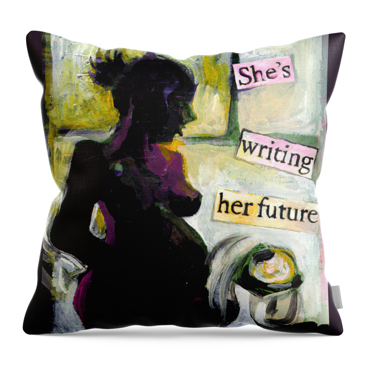 Pregnant Throw Pillow featuring the painting Pregnant Madonna by Tilly Strauss