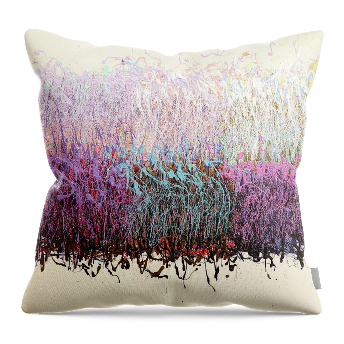 Color Throw Pillow featuring the painting PREIMP Four B by Stephen Mauldin