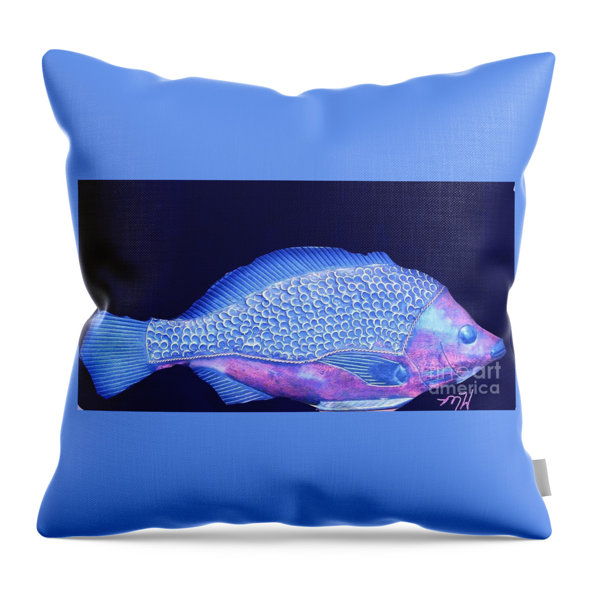 Photo Throw Pillow featuring the photograph Pretty Fishy by Marsha Heiken