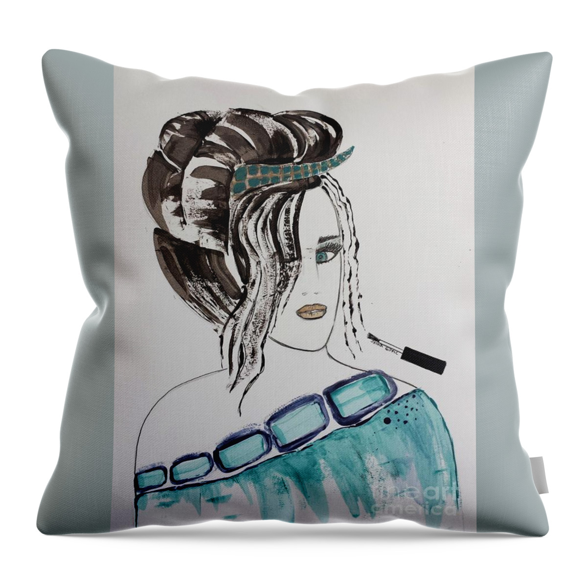 Pretty Throw Pillow featuring the photograph Pretty Lady by Jasna Gopic