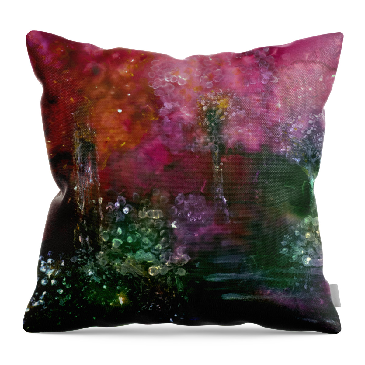 Primrose Painting Throw Pillow featuring the painting Primrose Painting by Don Wright