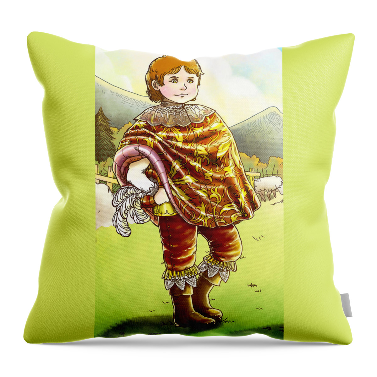 Robin Hood Throw Pillow featuring the painting Prince Henry Portrait by Reynold Jay