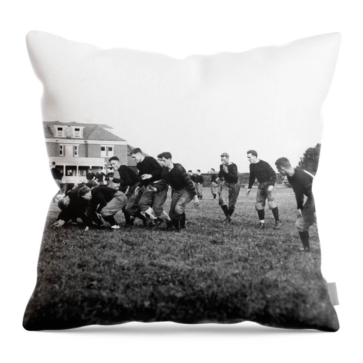 1910s Throw Pillow featuring the photograph Princeton 1912 Football Team by Underwood Archives