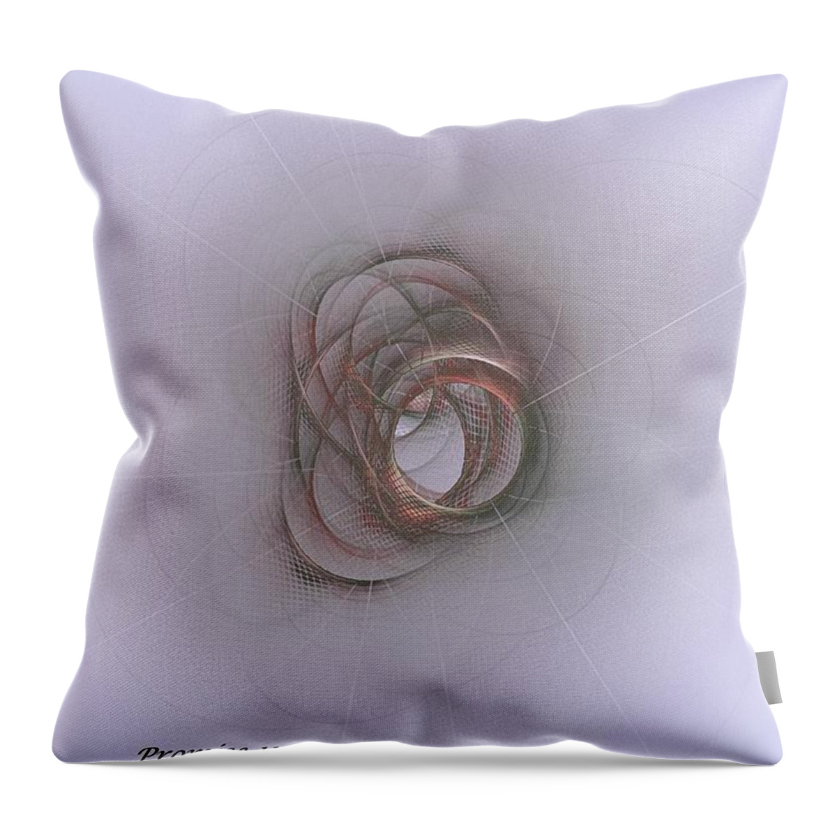 Fractal Art Throw Pillow featuring the digital art Promise 11 Intuition Helps Us by Doug Morgan