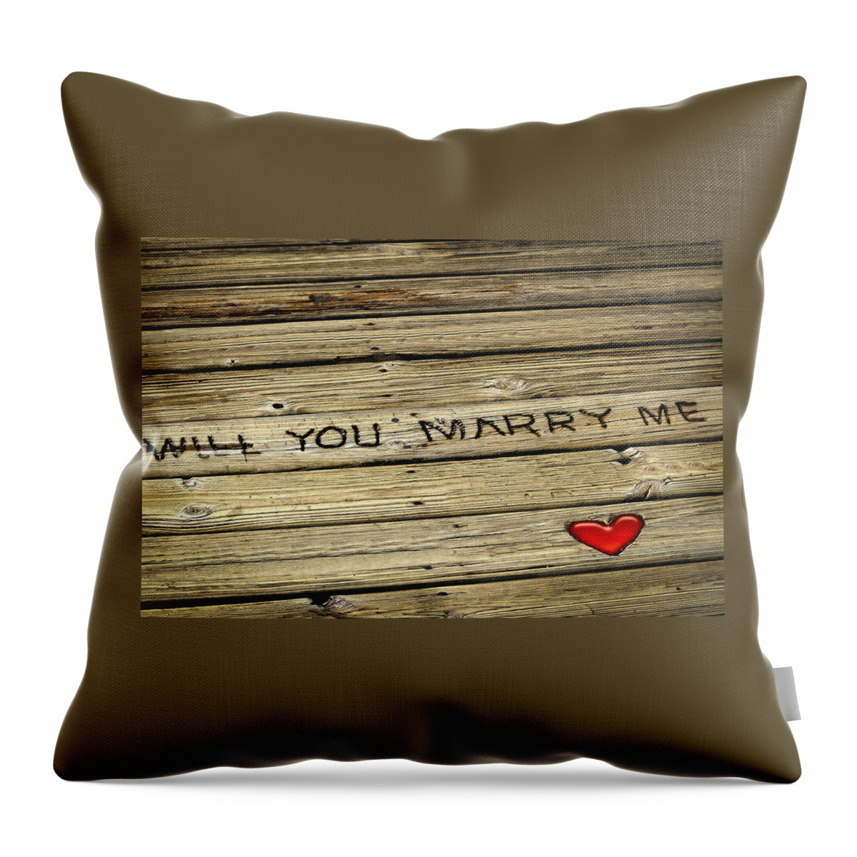 Proposal Throw Pillow featuring the photograph Propose To Me by Carolyn Marshall