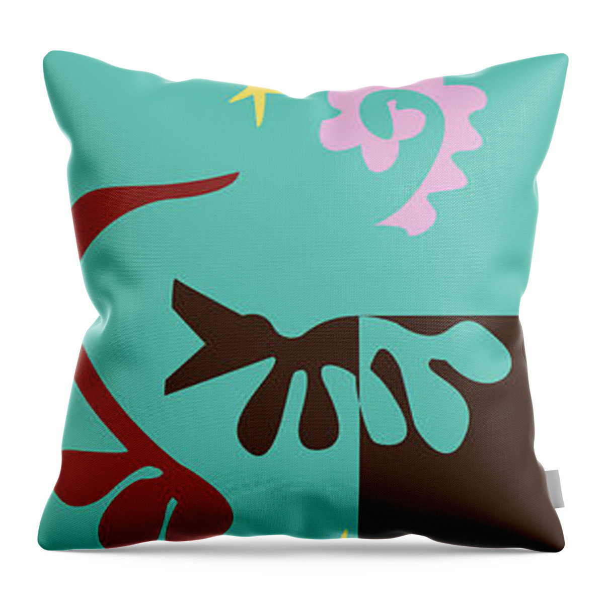 Henri Matisse Throw Pillow featuring the painting Prosperity - Celebrate Life 1 by Xueling Zou