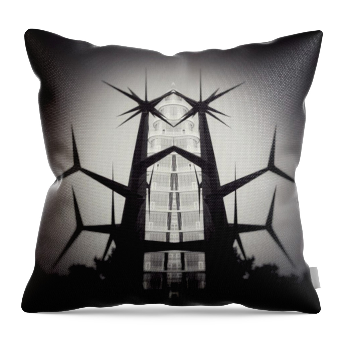 Urban Throw Pillow featuring the photograph Protected by Jorge Ferreira