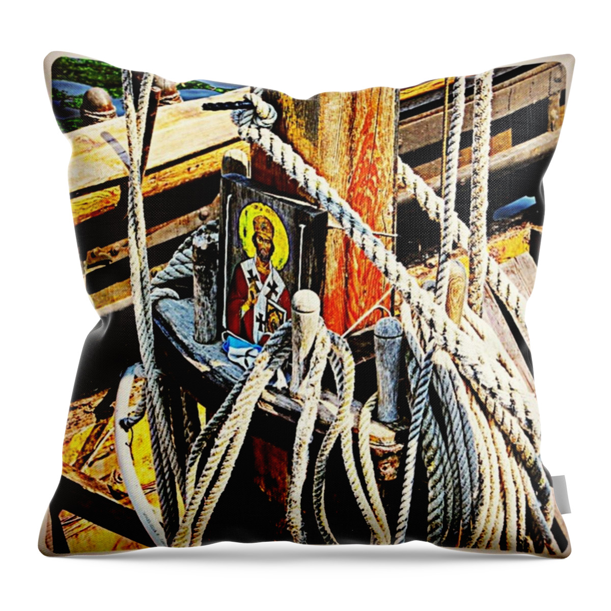 Bretagne Throw Pillow featuring the photograph Protection by Hans Fotoboek