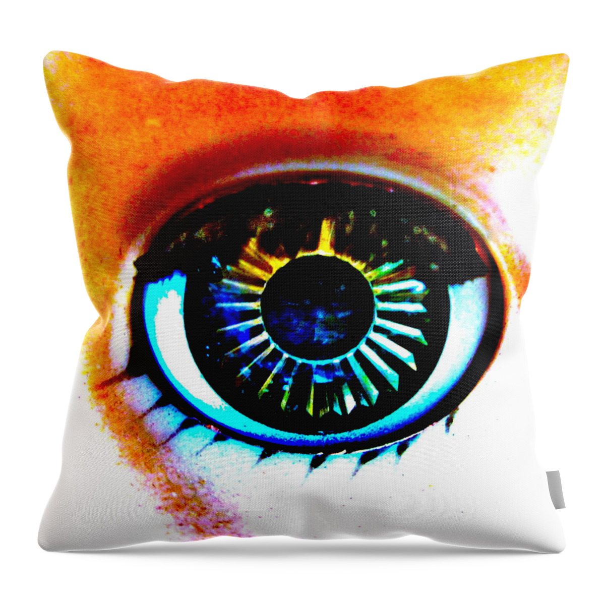 Photograph Of Doll Eye Throw Pillow featuring the photograph Provacative by Gwyn Newcombe
