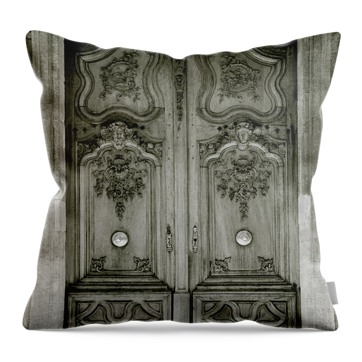Aix Throw Pillow featuring the photograph Provence Door by Shaun Higson